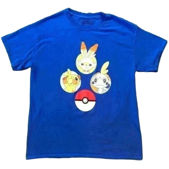 Mens Large Pokémon Swords & Shields Starters T-Shirt - Picture 1 of 4